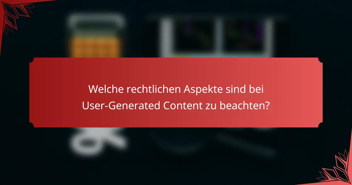 Welche rechtlichen Aspekte sind bei User-Generated Content zu beachten?