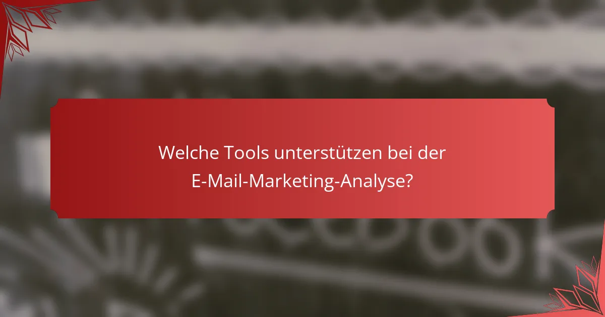 Welche Tools unterstützen bei der E-Mail-Marketing-Analyse?