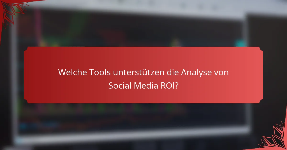 Welche Tools unterstützen die Analyse von Social Media ROI?